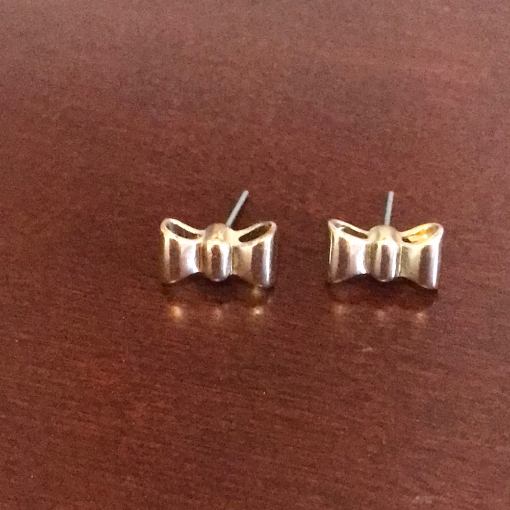 Kate Spade gold bow earrings - Picture 2 of 7